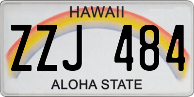 HI license plate ZZJ484