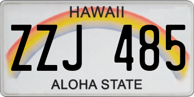 HI license plate ZZJ485