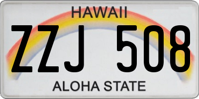 HI license plate ZZJ508