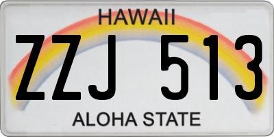 HI license plate ZZJ513