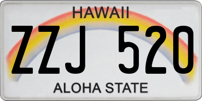 HI license plate ZZJ520