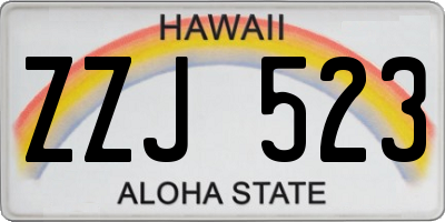 HI license plate ZZJ523