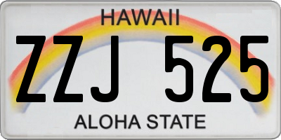 HI license plate ZZJ525