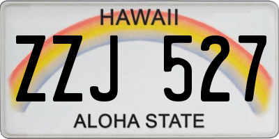 HI license plate ZZJ527