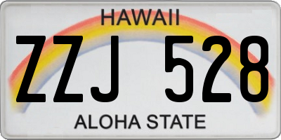 HI license plate ZZJ528