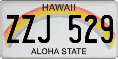 HI license plate ZZJ529