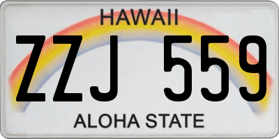 HI license plate ZZJ559