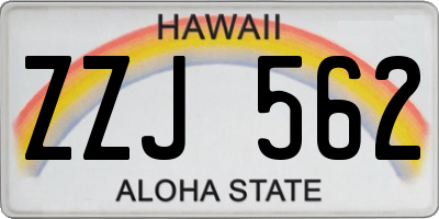 HI license plate ZZJ562