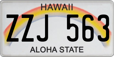 HI license plate ZZJ563