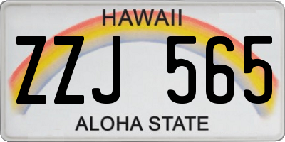 HI license plate ZZJ565