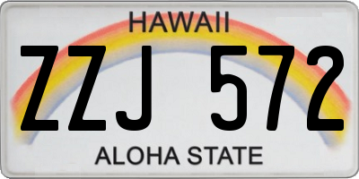 HI license plate ZZJ572