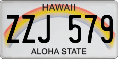 HI license plate ZZJ579