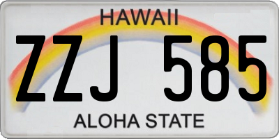 HI license plate ZZJ585