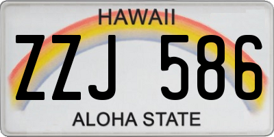 HI license plate ZZJ586