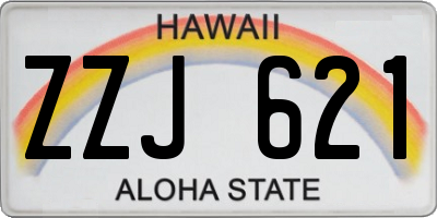 HI license plate ZZJ621