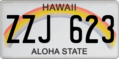 HI license plate ZZJ623