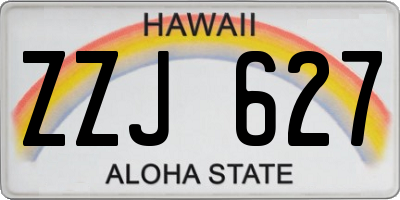 HI license plate ZZJ627