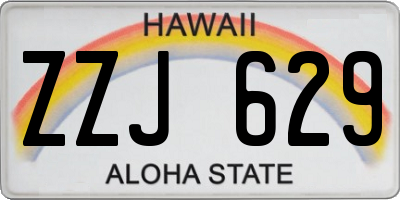 HI license plate ZZJ629