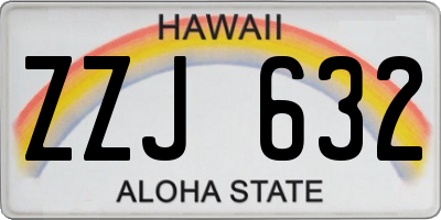 HI license plate ZZJ632