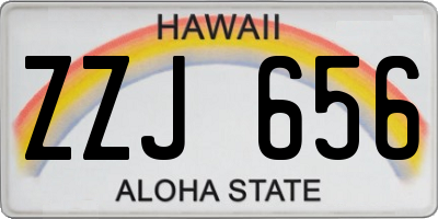 HI license plate ZZJ656