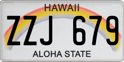 HI license plate ZZJ679