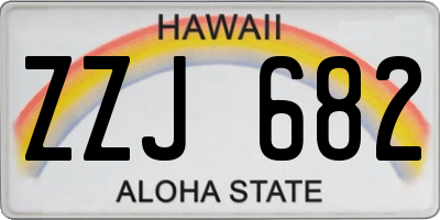 HI license plate ZZJ682