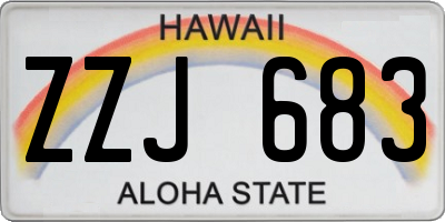 HI license plate ZZJ683