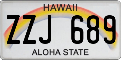 HI license plate ZZJ689