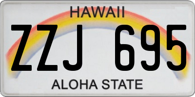 HI license plate ZZJ695