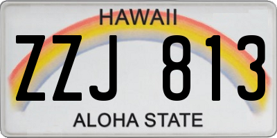 HI license plate ZZJ813