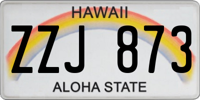 HI license plate ZZJ873