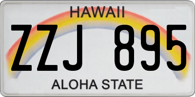 HI license plate ZZJ895