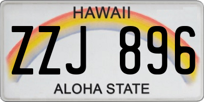 HI license plate ZZJ896