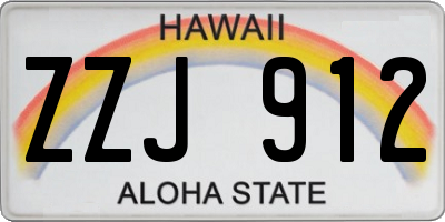 HI license plate ZZJ912