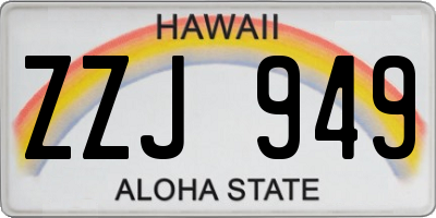HI license plate ZZJ949