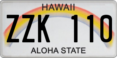 HI license plate ZZK110