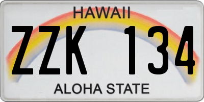 HI license plate ZZK134