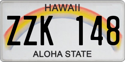 HI license plate ZZK148