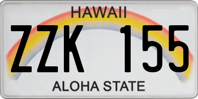 HI license plate ZZK155