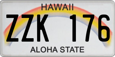 HI license plate ZZK176