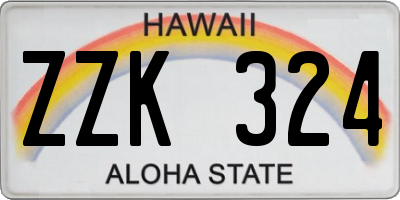 HI license plate ZZK324