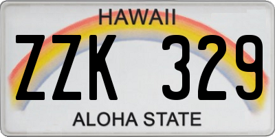 HI license plate ZZK329