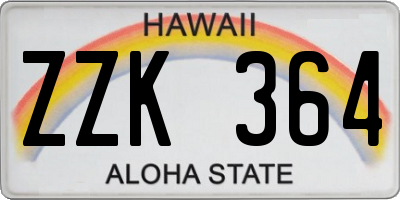 HI license plate ZZK364