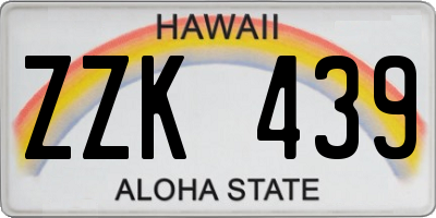 HI license plate ZZK439