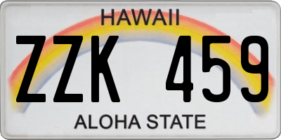 HI license plate ZZK459