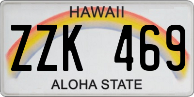 HI license plate ZZK469