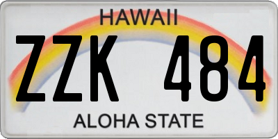 HI license plate ZZK484