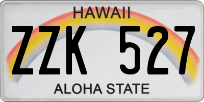 HI license plate ZZK527