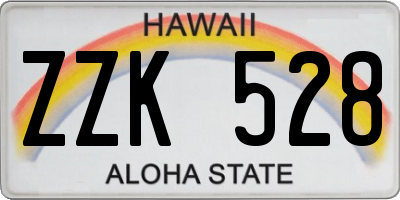 HI license plate ZZK528