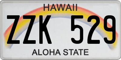 HI license plate ZZK529